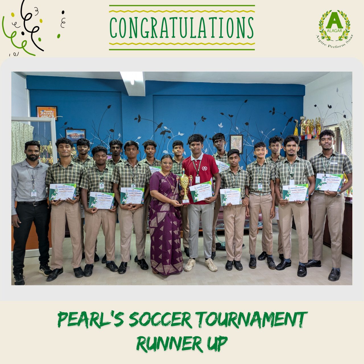 Pearl's Soccer Tournament Runners-Up